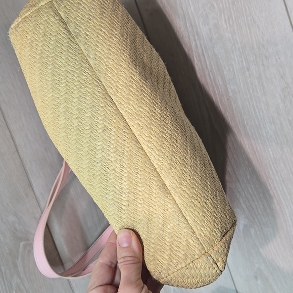 Ted Baker Women Pink& Tan Tote Bag Summer Espadrille Purse - Picture 6 of 15